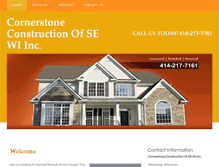 Tablet Screenshot of cornerstoneconstructionsewi.com